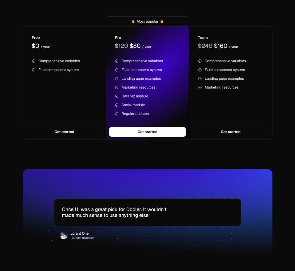 Illustration for Pricing copy-paste block