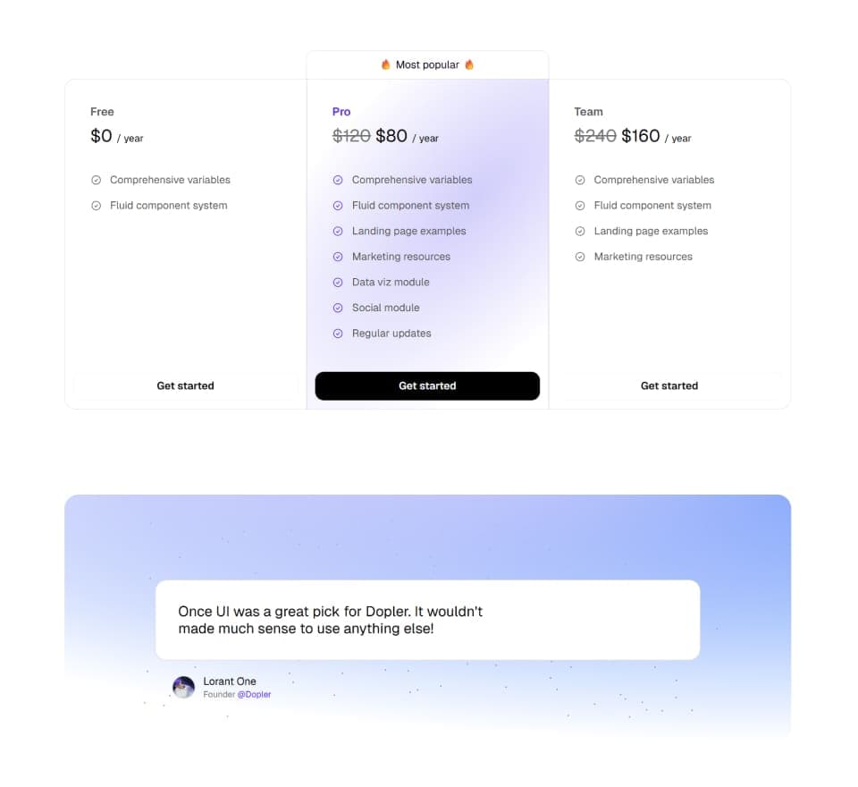 Illustration for Pricing copy-paste block