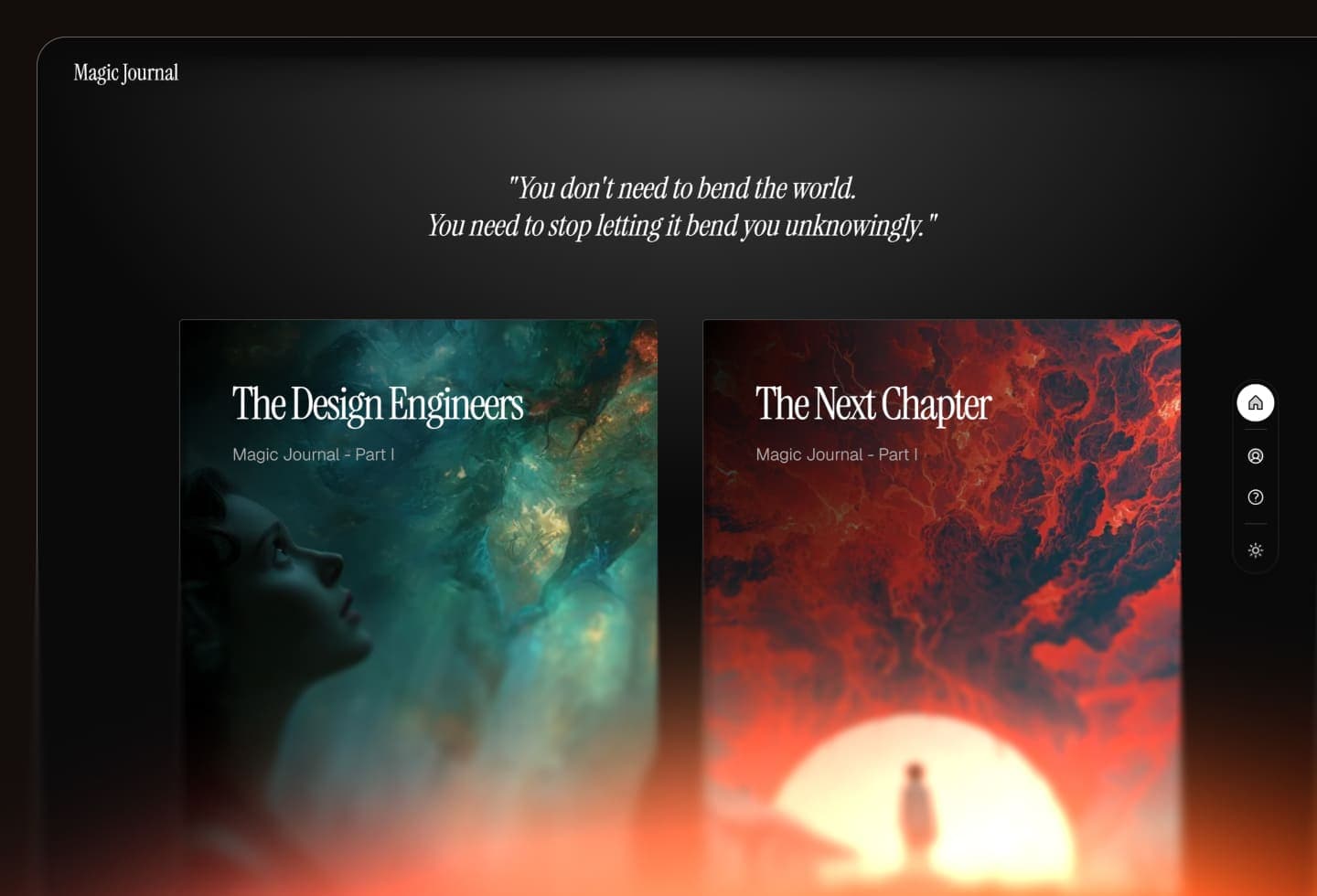 Magic Journal homepage