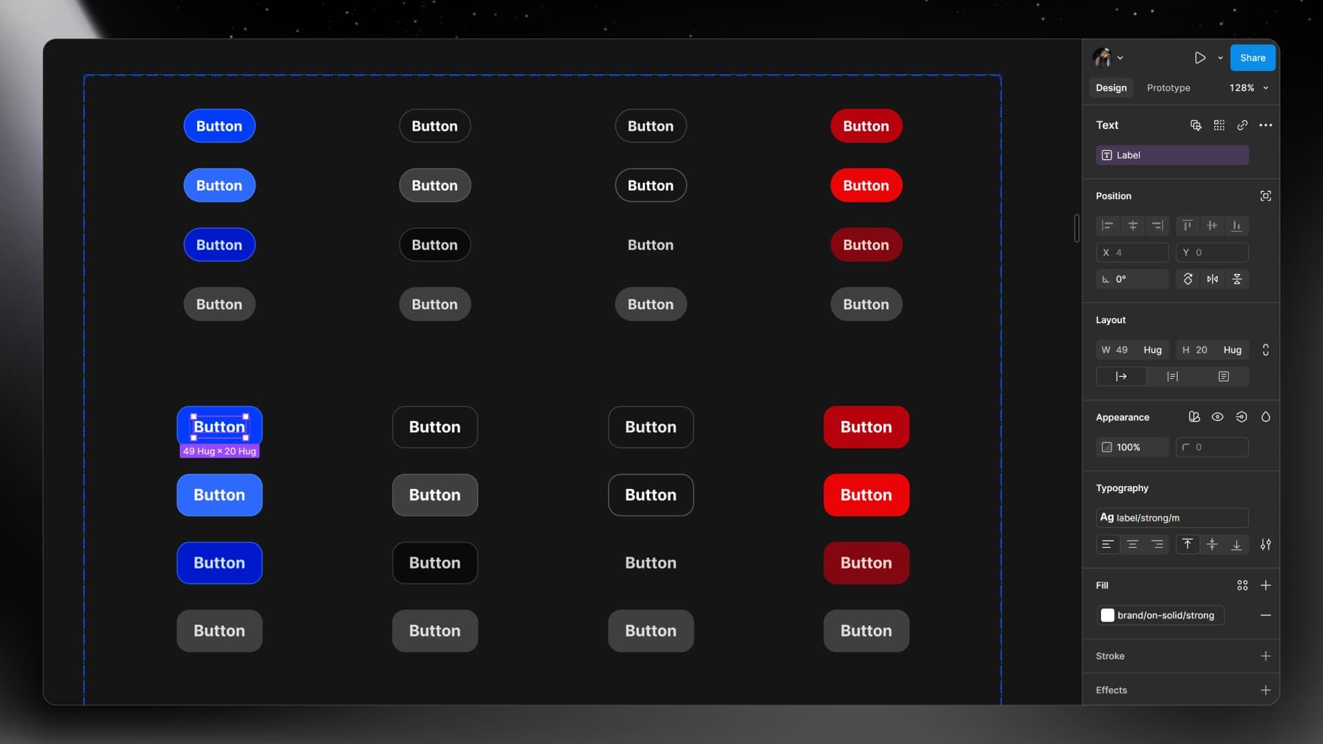 Button components from Once UI for Figma