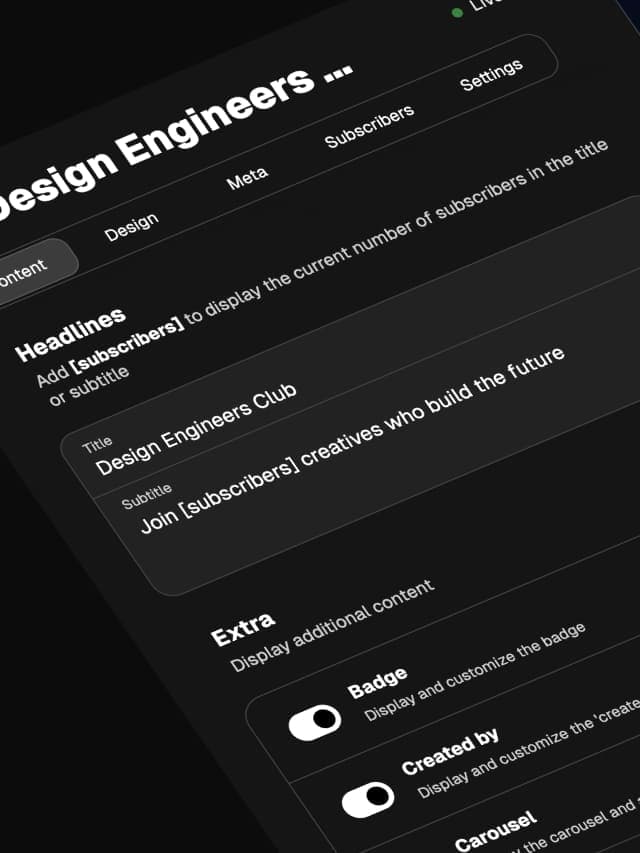 Enroll UI built with Once UI