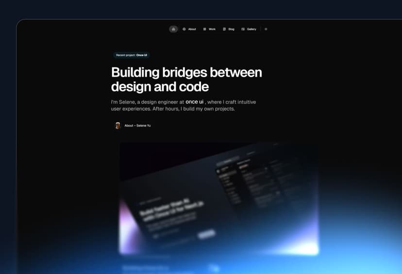 Magic Portfolio – Once UI